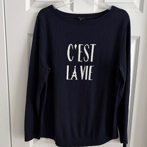 Talbots Navy Long Sleeved Sweater